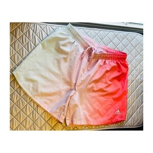 Adidas Big Kids Girls Gradient Pink Ombré Athletic Shorts